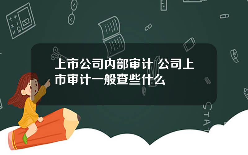 上市公司内部审计 公司上市审计一般查些什么